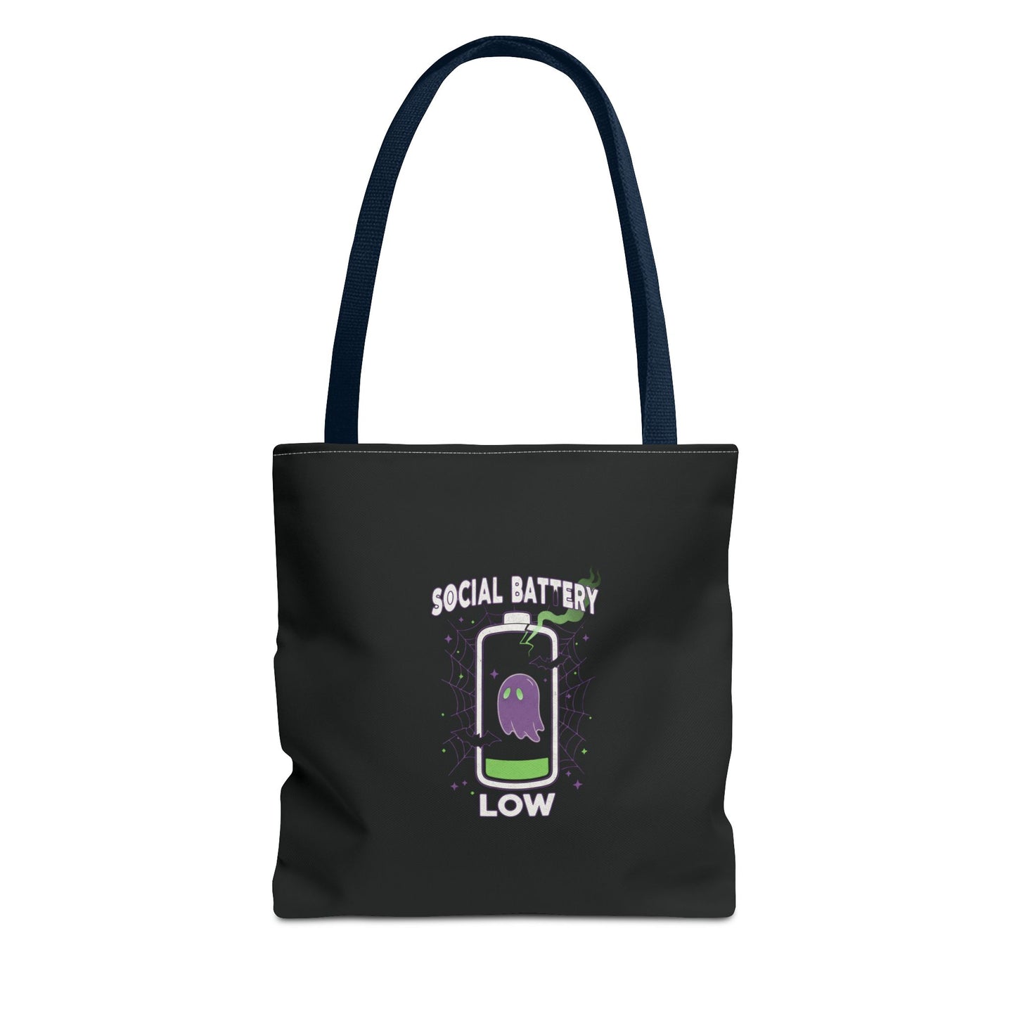 Social Battery Low Tote Bag, Eco-Friendly Shopping Bag, Cute Gifts for Her, Fun Day Trip Tote, Everyday Carry Bag