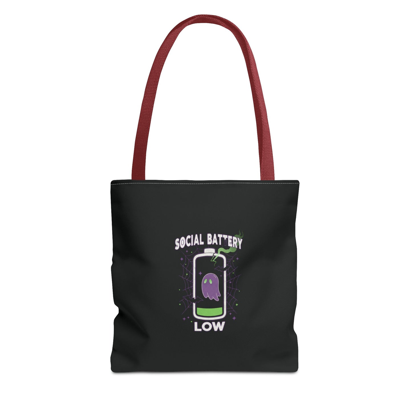 Social Battery Low Tote Bag, Eco-Friendly Shopping Bag, Cute Gifts for Her, Fun Day Trip Tote, Everyday Carry Bag